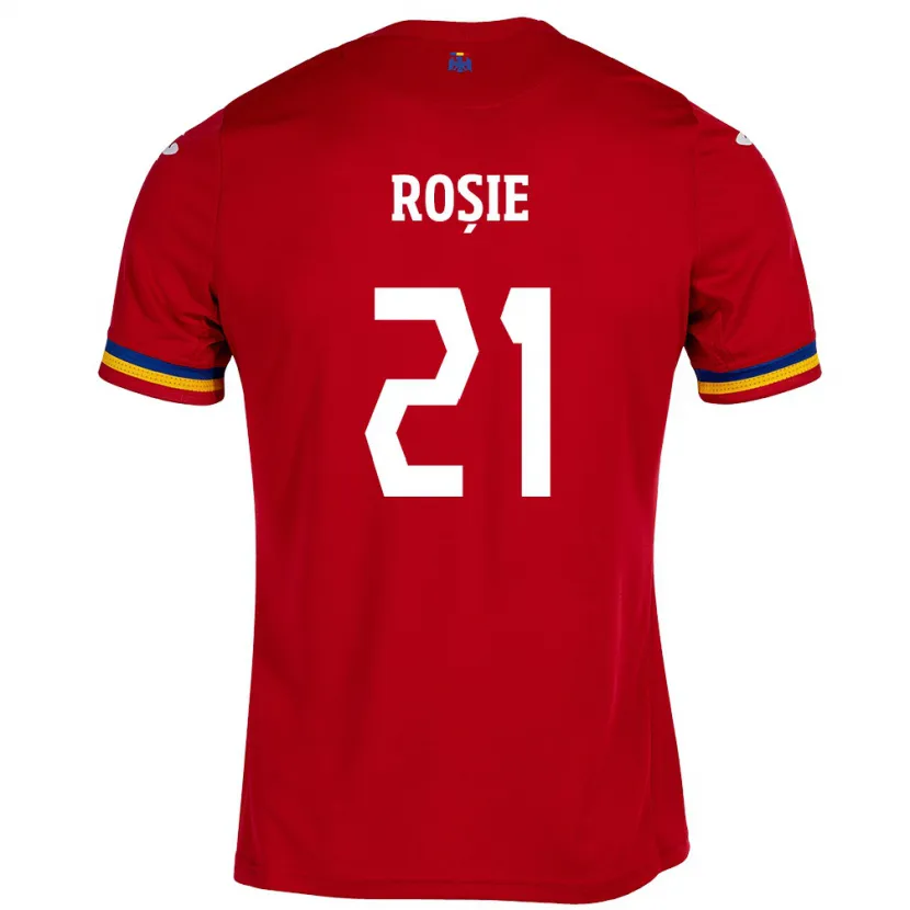 Danxen Kinder Rumänische Genoveva Roșie #21 Rot Auswärtstrikot Trikot 24-26 T-Shirt