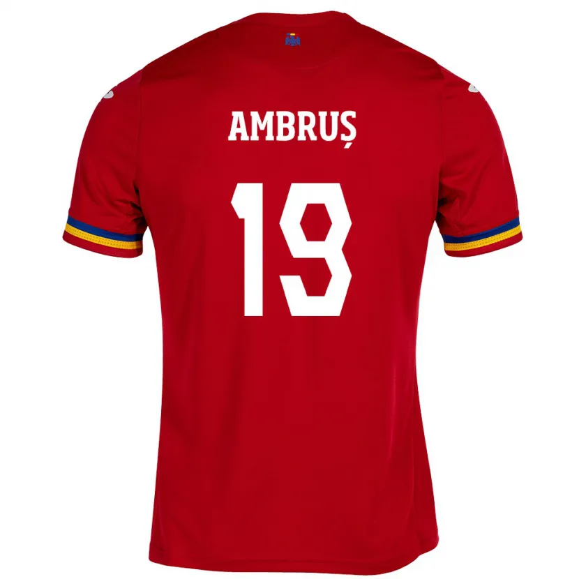 Danxen Kinder Rumänische Beata Ambruș #19 Rot Auswärtstrikot Trikot 24-26 T-Shirt