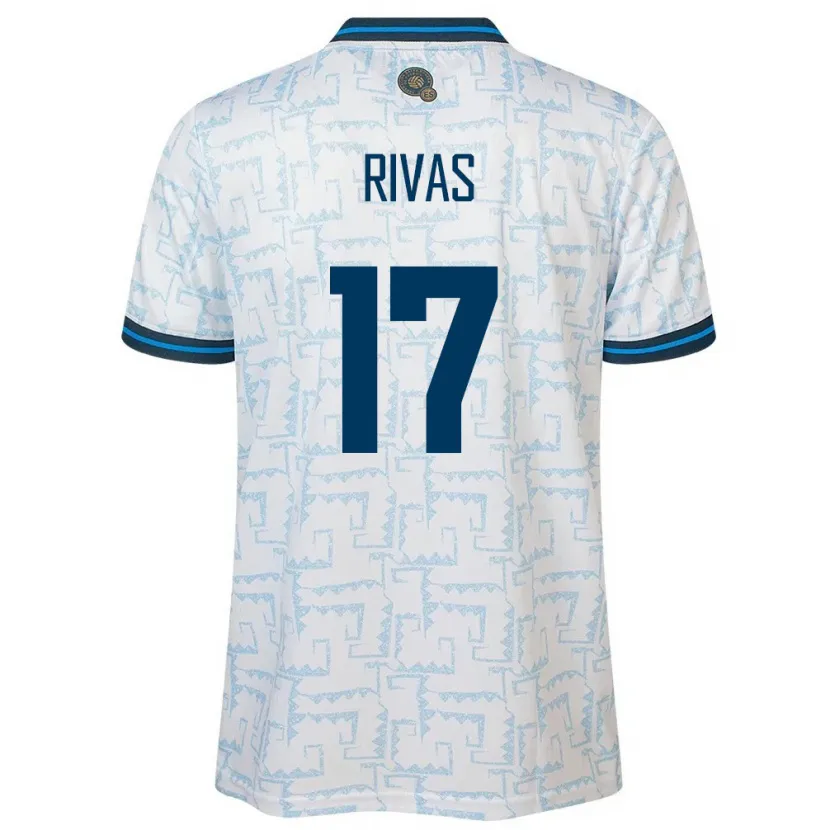 Danxen Kinder El Salvador Eduardo Rivas #17 Weiß Auswärtstrikot Trikot 24-26 T-Shirt