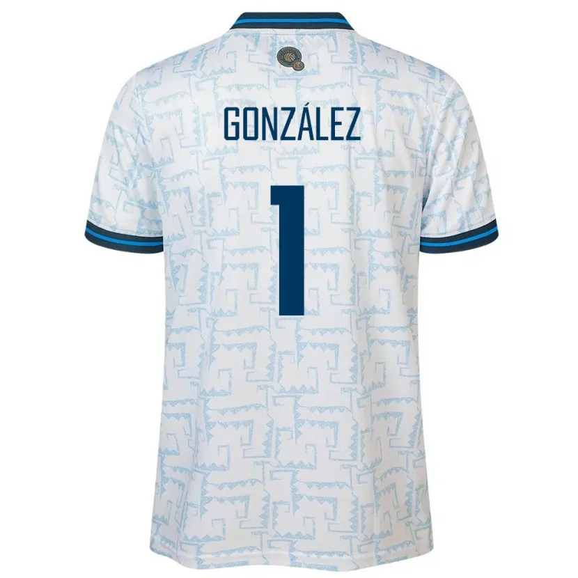Danxen Kinder El Salvador Mario González #1 Weiß Auswärtstrikot Trikot 24-26 T-Shirt