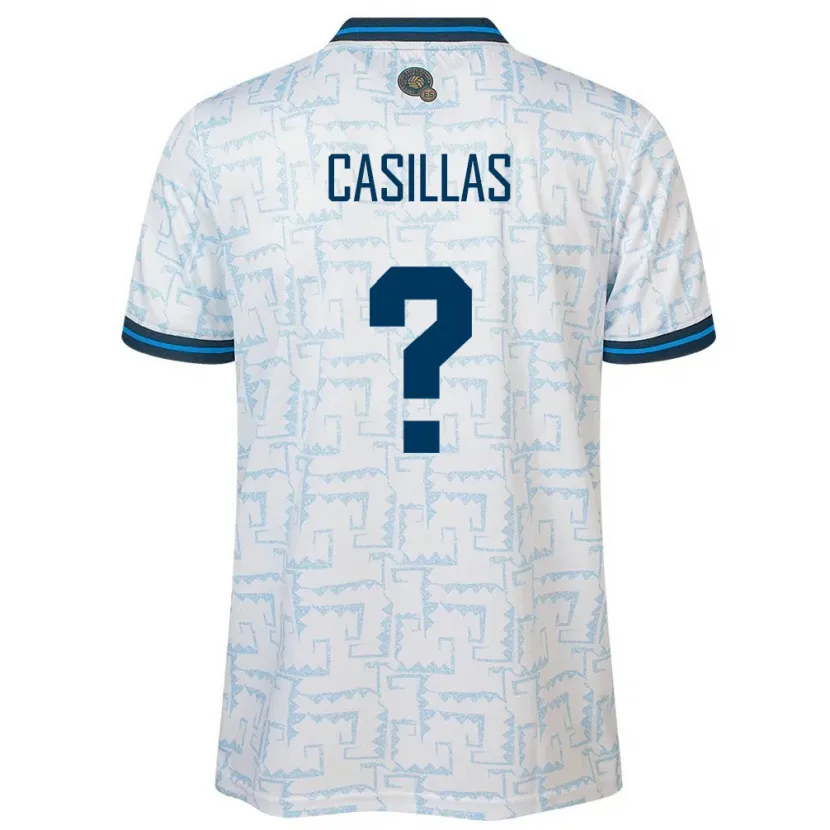 Danxen Kinder El Salvador Marcos Casillas #0 Weiß Auswärtstrikot Trikot 24-26 T-Shirt