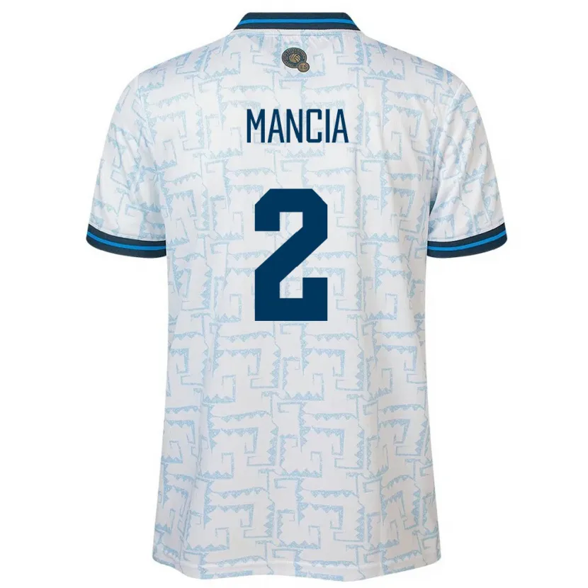 Danxen Kinder El Salvador Steven Mancia #2 Weiß Auswärtstrikot Trikot 24-26 T-Shirt