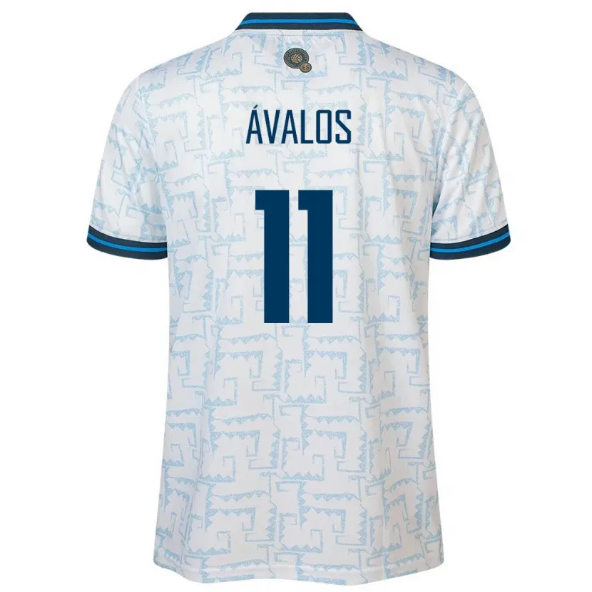 Danxen Kinder El Salvador Raúl Ávalos #11 Weiß Auswärtstrikot Trikot 24-26 T-Shirt