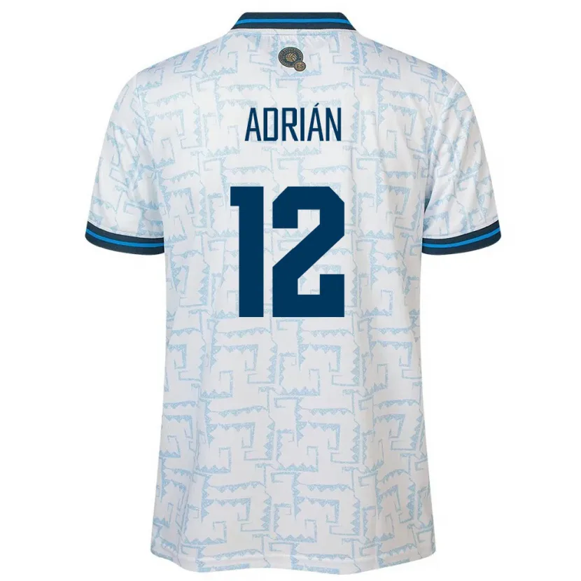 Danxen Kinder El Salvador Adrián Aguilar #12 Weiß Auswärtstrikot Trikot 24-26 T-Shirt