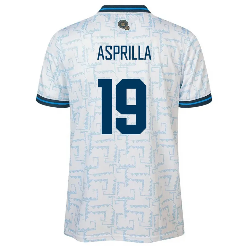 Danxen Kinder El Salvador Jair Asprilla #19 Weiß Auswärtstrikot Trikot 24-26 T-Shirt