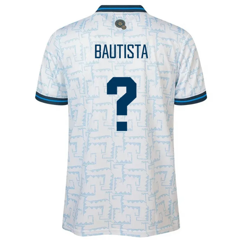 Danxen Kinder El Salvador Ezequiel Bautista #0 Weiß Auswärtstrikot Trikot 24-26 T-Shirt
