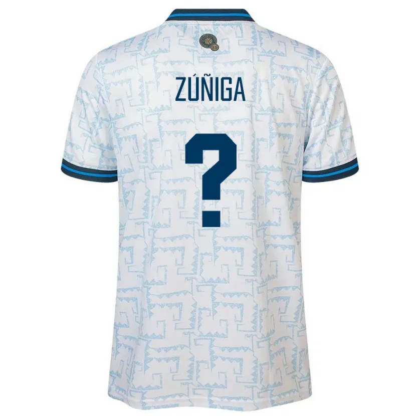 Danxen Kinder El Salvador Stephanie Zúñiga #0 Weiß Auswärtstrikot Trikot 24-26 T-Shirt