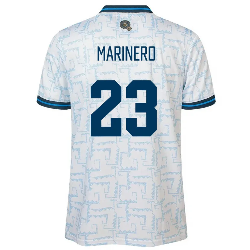 Danxen Kinder El Salvador Amber Marinero #23 Weiß Auswärtstrikot Trikot 24-26 T-Shirt
