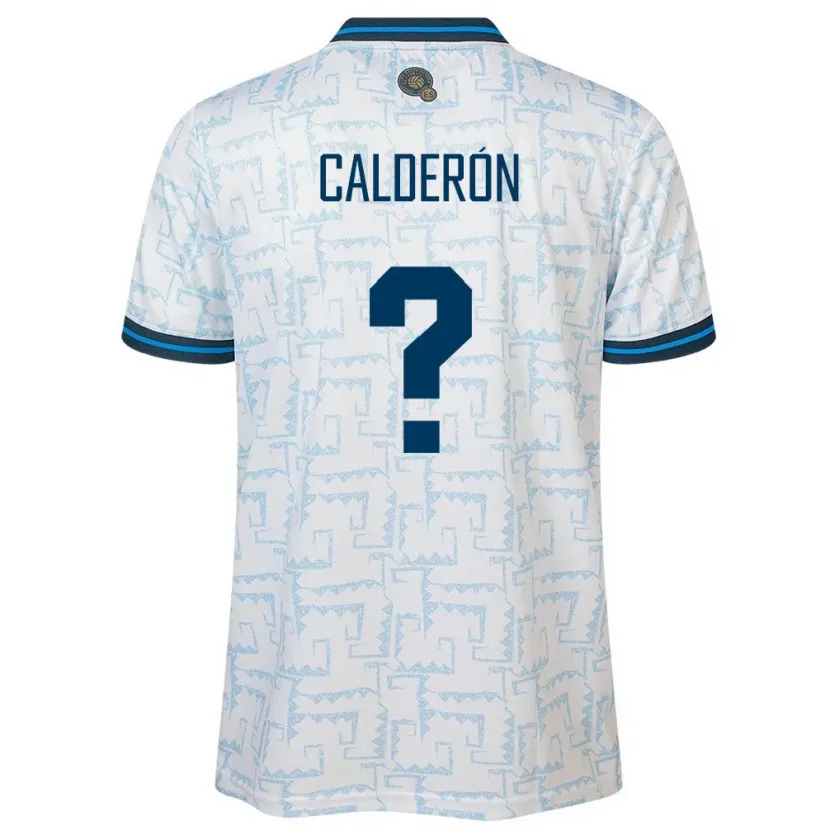 Danxen Kinder El Salvador Paola Calderón #0 Weiß Auswärtstrikot Trikot 24-26 T-Shirt