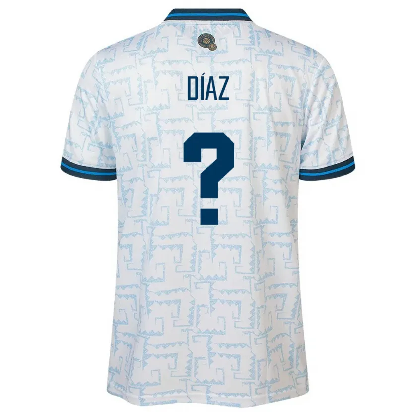 Danxen Kinder El Salvador Jasmine Díaz #0 Weiß Auswärtstrikot Trikot 24-26 T-Shirt