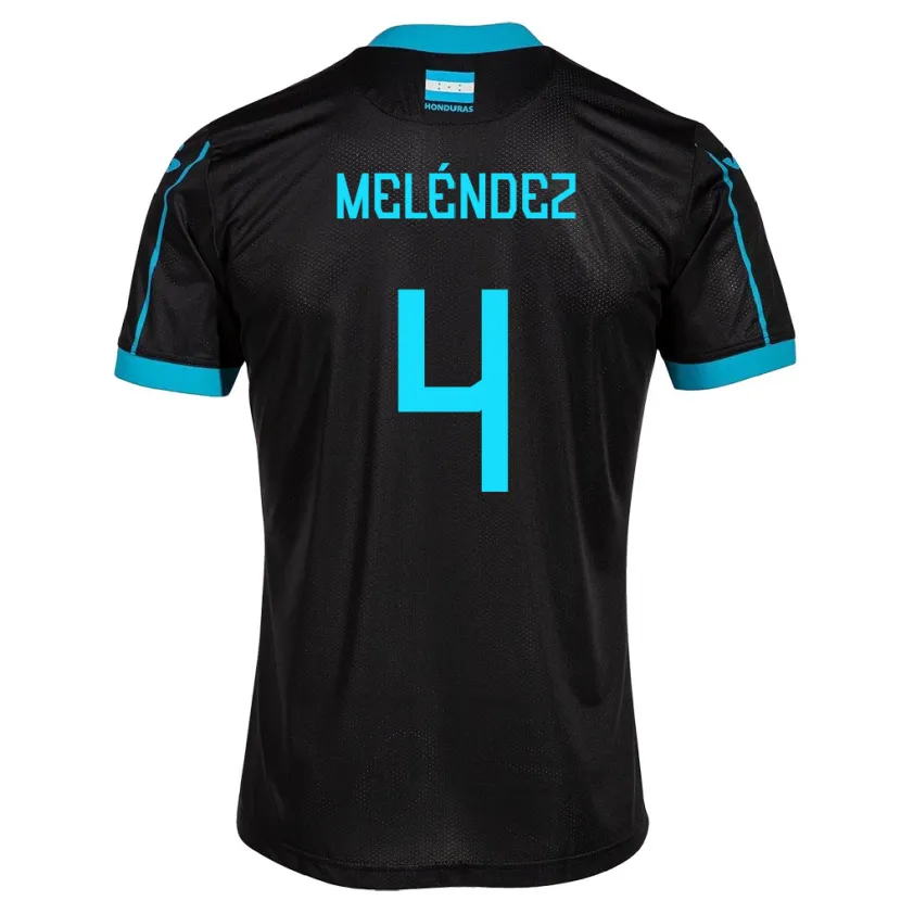 Danxen Kinder Honduras Carlos Meléndez #4 Schwarz Auswärtstrikot Trikot 24-26 T-Shirt