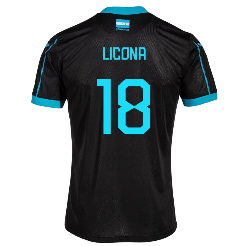 Danxen Kinder Honduras Marlon Licona #18 Schwarz Auswärtstrikot Trikot 24-26 T-Shirt