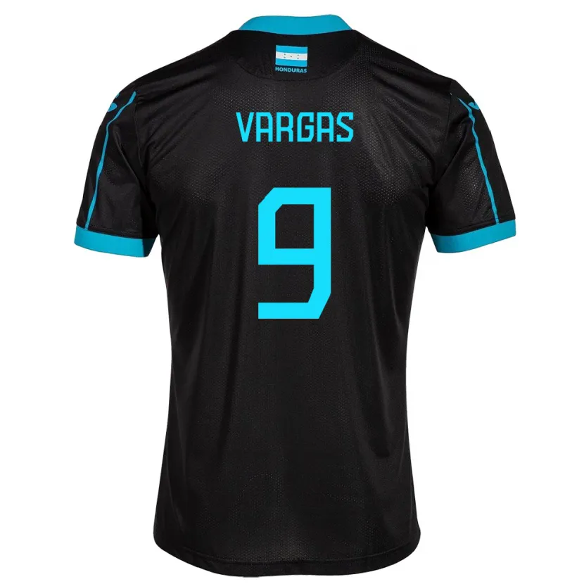 Danxen Kinder Honduras Nayrobi Vargas #9 Schwarz Auswärtstrikot Trikot 24-26 T-Shirt