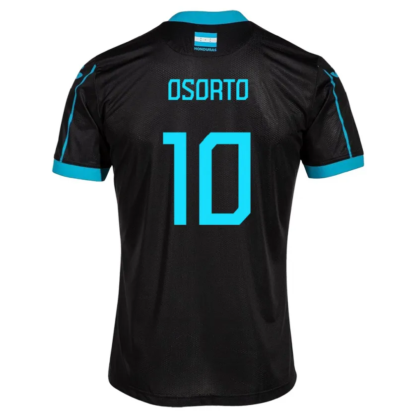 Danxen Kinder Honduras Roberto Osorto #10 Schwarz Auswärtstrikot Trikot 24-26 T-Shirt