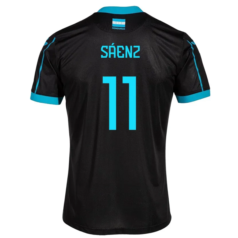 Danxen Kinder Honduras Bryan Sáenz #11 Schwarz Auswärtstrikot Trikot 24-26 T-Shirt