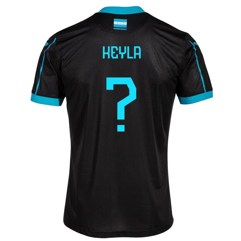 Danxen Kinder Honduras Keyla Aguilar #0 Schwarz Auswärtstrikot Trikot 24-26 T-Shirt