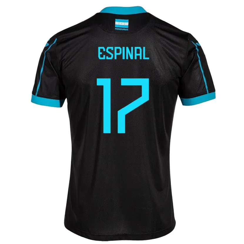 Danxen Kinder Honduras Johana Espinal #17 Schwarz Auswärtstrikot Trikot 24-26 T-Shirt