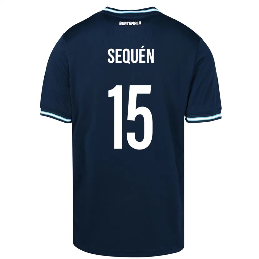 Danxen Kinder Guatemala Marlon Sequén #15 Blau Auswärtstrikot Trikot 24-26 T-Shirt