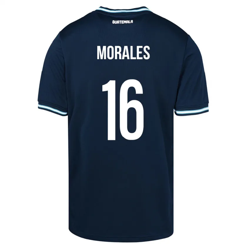 Danxen Kinder Guatemala José Morales #16 Blau Auswärtstrikot Trikot 24-26 T-Shirt