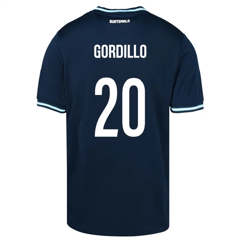 Danxen Kinder Guatemala Gerardo Gordillo #20 Blau Auswärtstrikot Trikot 24-26 T-Shirt