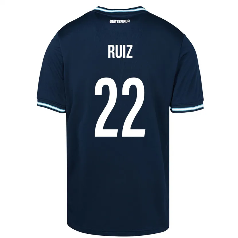 Danxen Kinder Guatemala Kevin Ruiz #22 Blau Auswärtstrikot Trikot 24-26 T-Shirt