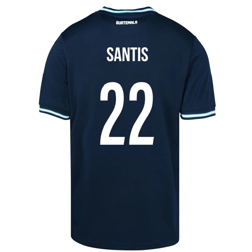 Danxen Kinder Guatemala Diego Santis #22 Blau Auswärtstrikot Trikot 24-26 T-Shirt