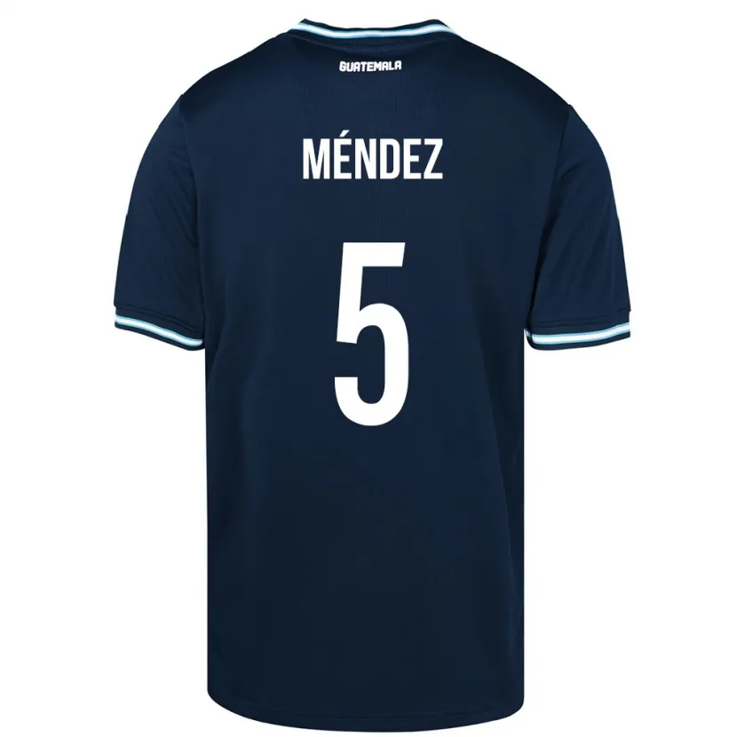Danxen Kinder Guatemala Diego Méndez #5 Blau Auswärtstrikot Trikot 24-26 T-Shirt