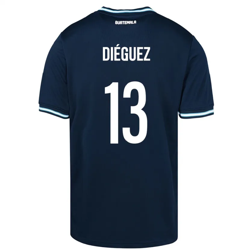 Danxen Kinder Guatemala Jonathan Diéguez #13 Blau Auswärtstrikot Trikot 24-26 T-Shirt