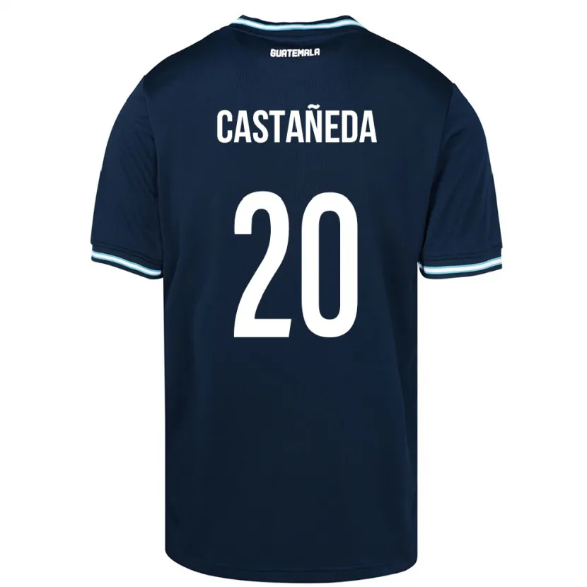 Danxen Kinder Guatemala Brayam Castañeda #20 Blau Auswärtstrikot Trikot 24-26 T-Shirt