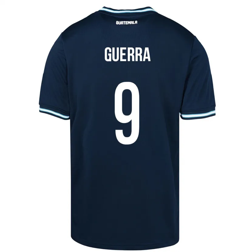 Danxen Kinder Guatemala Oseas Guerra #9 Blau Auswärtstrikot Trikot 24-26 T-Shirt