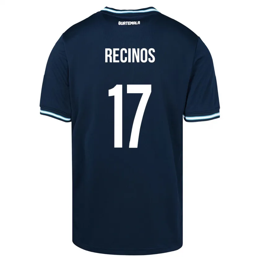Danxen Kinder Guatemala Antony Recinos #17 Blau Auswärtstrikot Trikot 24-26 T-Shirt