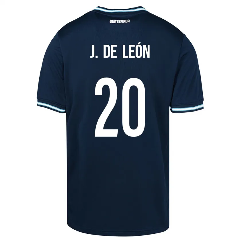 Danxen Kinder Guatemala Jorge De León #20 Blau Auswärtstrikot Trikot 24-26 T-Shirt