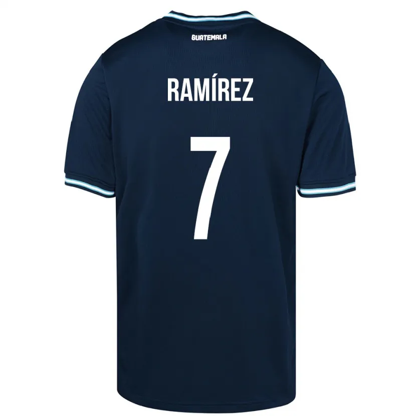Danxen Kinder Guatemala Leslie Ramírez #7 Blau Auswärtstrikot Trikot 24-26 T-Shirt