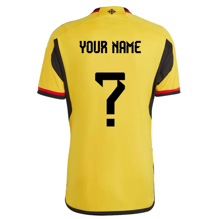 Danxen Kinder Nordirland Ihren Namen #0 Weiß Auswärtstrikot Trikot 24-26 T-Shirt