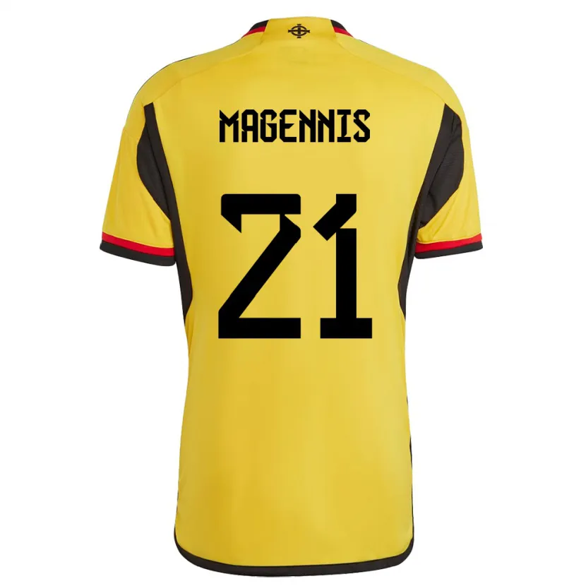 Danxen Kinder Nordirland Josh Magennis #21 Weiß Auswärtstrikot Trikot 24-26 T-Shirt