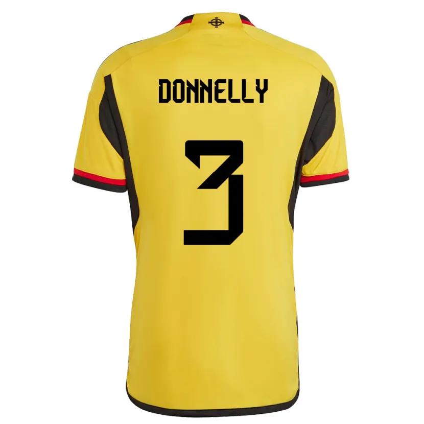Danxen Kinder Nordirland Aaron Donnelly #3 Weiß Auswärtstrikot Trikot 24-26 T-Shirt