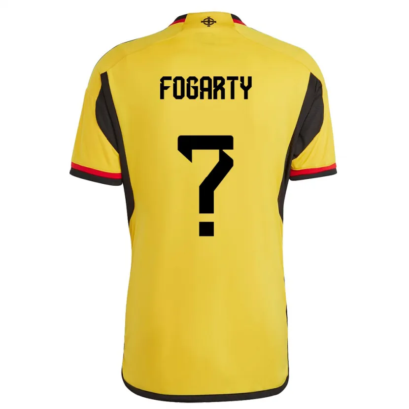 Danxen Kinder Nordirland Tom Fogarty #0 Weiß Auswärtstrikot Trikot 24-26 T-Shirt
