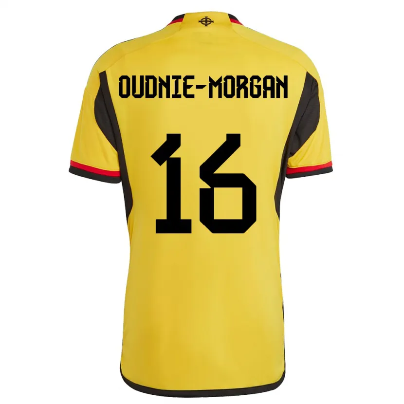 Danxen Kinder Nordirland Rio Oudnie-Morgan #16 Weiß Auswärtstrikot Trikot 24-26 T-Shirt