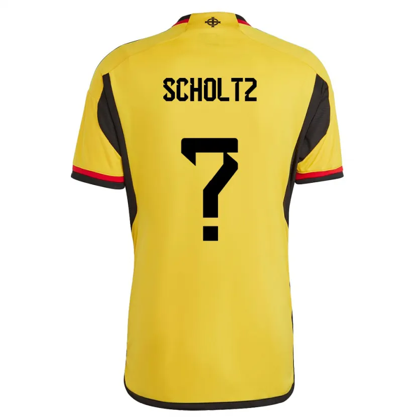 Danxen Kinder Nordirland Phoenix Scholtz #0 Weiß Auswärtstrikot Trikot 24-26 T-Shirt