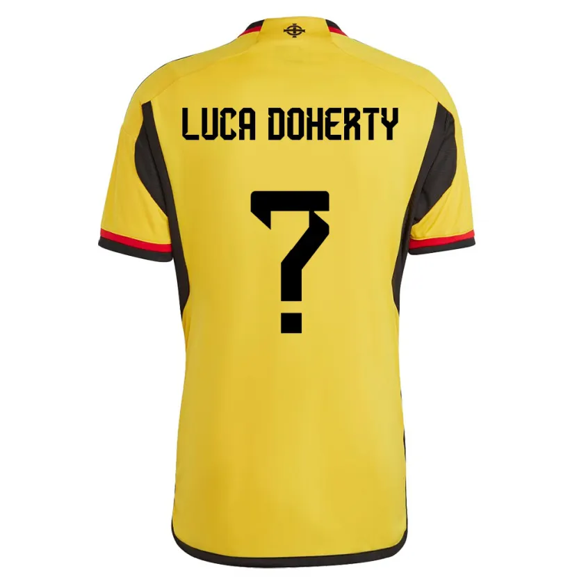 Danxen Kinder Nordirland Luca Doherty #0 Weiß Auswärtstrikot Trikot 24-26 T-Shirt