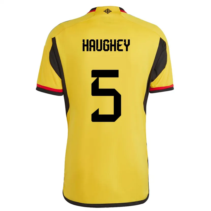 Danxen Kinder Nordirland Conor Haughey #5 Weiß Auswärtstrikot Trikot 24-26 T-Shirt