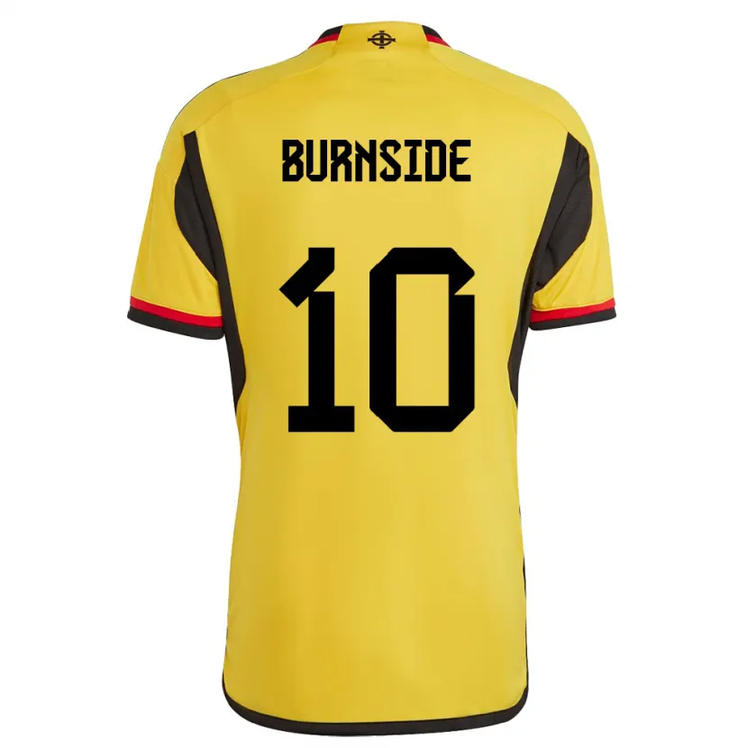 Danxen Kinder Nordirland Callum Burnside #10 Weiß Auswärtstrikot Trikot 24-26 T-Shirt
