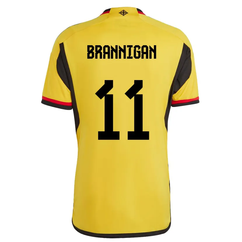 Danxen Kinder Nordirland Cole Brannigan #11 Weiß Auswärtstrikot Trikot 24-26 T-Shirt
