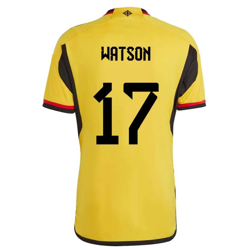Danxen Kinder Nordirland Alex Watson #17 Weiß Auswärtstrikot Trikot 24-26 T-Shirt