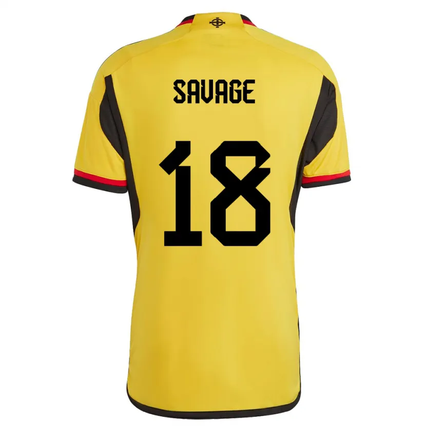 Danxen Kinder Nordirland Troy Savage #18 Weiß Auswärtstrikot Trikot 24-26 T-Shirt
