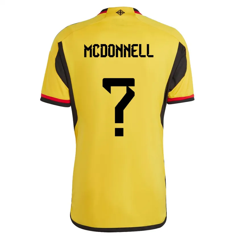 Danxen Kinder Nordirland Noah Mcdonnell #0 Weiß Auswärtstrikot Trikot 24-26 T-Shirt