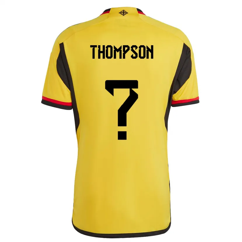 Danxen Kinder Nordirland Kalum Thompson #0 Weiß Auswärtstrikot Trikot 24-26 T-Shirt