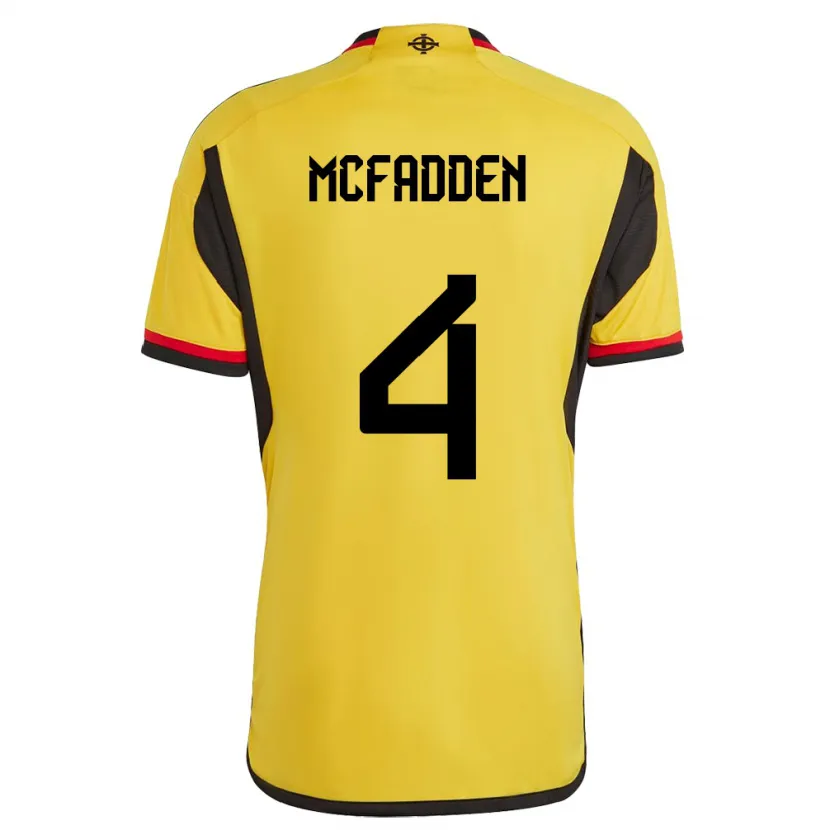 Danxen Kinder Nordirland Sarah Mcfadden #4 Weiß Auswärtstrikot Trikot 24-26 T-Shirt