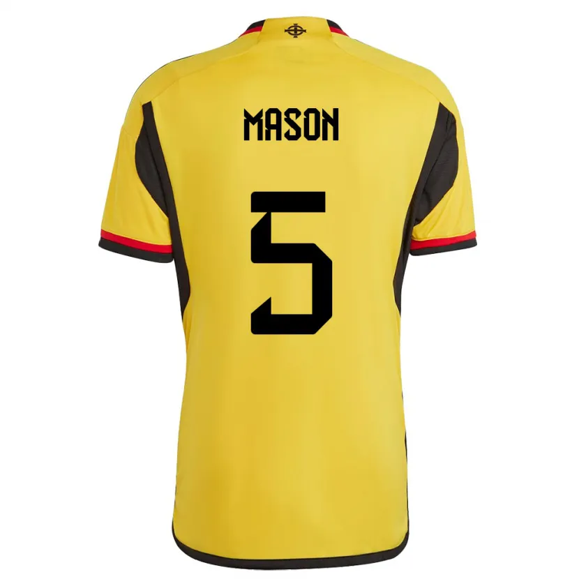 Danxen Kinder Nordirland Ellie Mason #5 Weiß Auswärtstrikot Trikot 24-26 T-Shirt