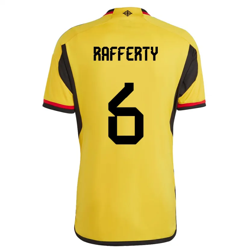 Danxen Kinder Nordirland Laura Rafferty #6 Weiß Auswärtstrikot Trikot 24-26 T-Shirt